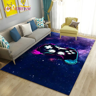3D Cartoon Gamer Game Controller Area Rug,Carpet Rug for Living Room Bedroom Sofa Doormat Decoration,Kid Play Non-slip Floor Mat