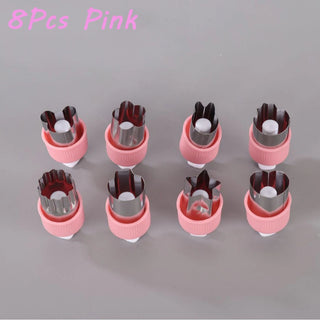 3/5/8Pcs Pressed Fruit Printing Cutting Flower Vegetable Kitchen Embossing Biscuit Cookie Cutting Mold For Kids Lunch Bento Box