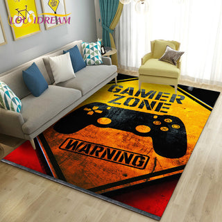 3D Cartoon Gamer Game Controller Area Rug,Carpet Rug for Living Room Bedroom Sofa Doormat Decoration,Kid Play Non-slip Floor Mat