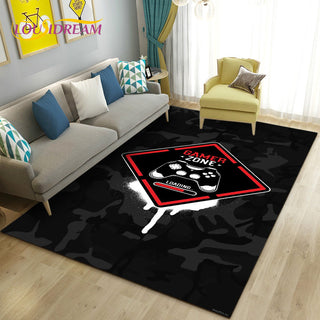 3D Cartoon Gamer Game Controller Area Rug,Carpet Rug for Living Room Bedroom Sofa Doormat Decoration,Kid Play Non-slip Floor Mat