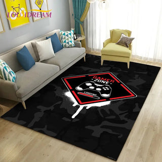 3D Cartoon Gamer Game Controller Area Rug,Carpet Rug for Living Room Bedroom Sofa Doormat Decoration,Kid Play Non-slip Floor Mat